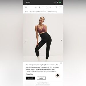 Hatch Ultimate Maternity Leggings in black, Size XS